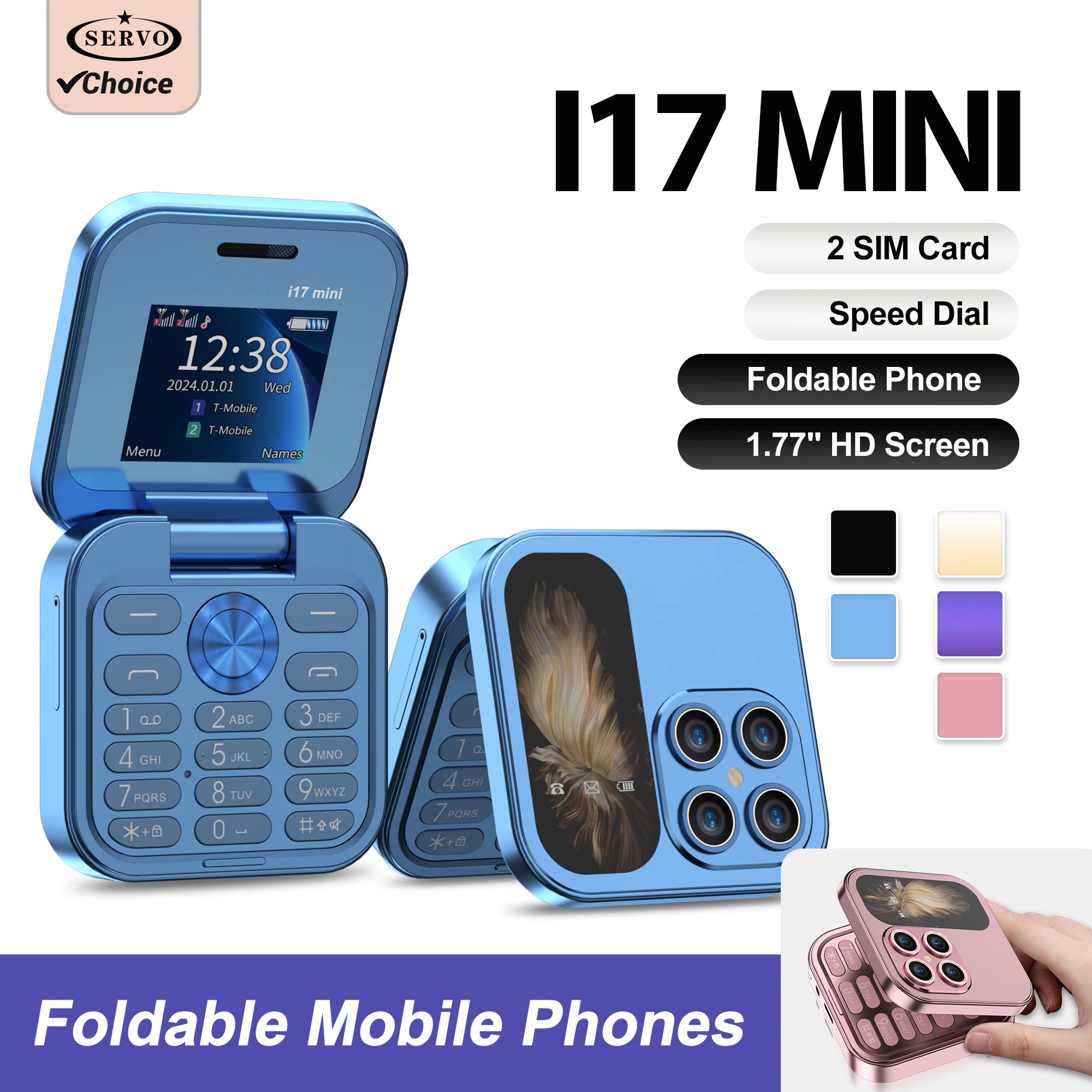 i17Mini 2G kleine flip telefoon