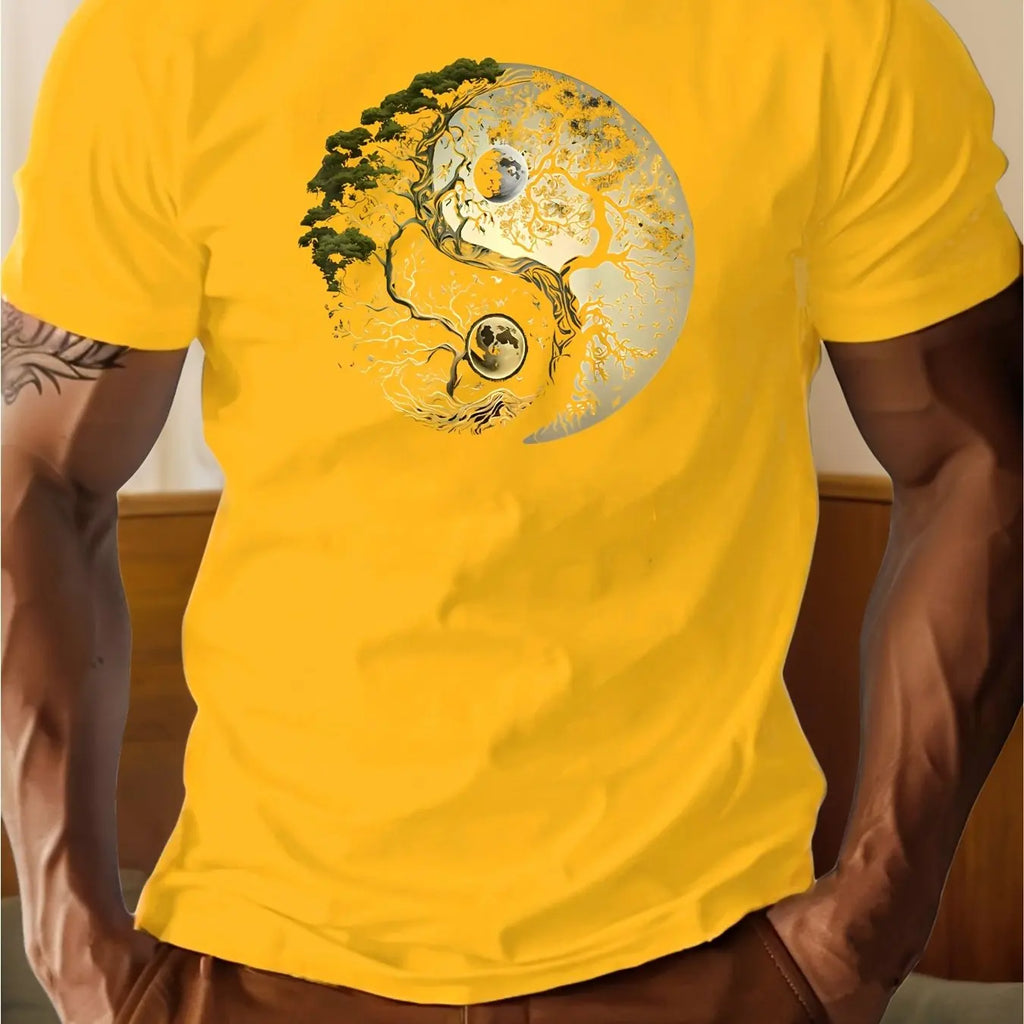 T-shirt met yin-yangprint - afbeelding 41
