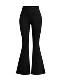 High waist yoga flare pants voor dames