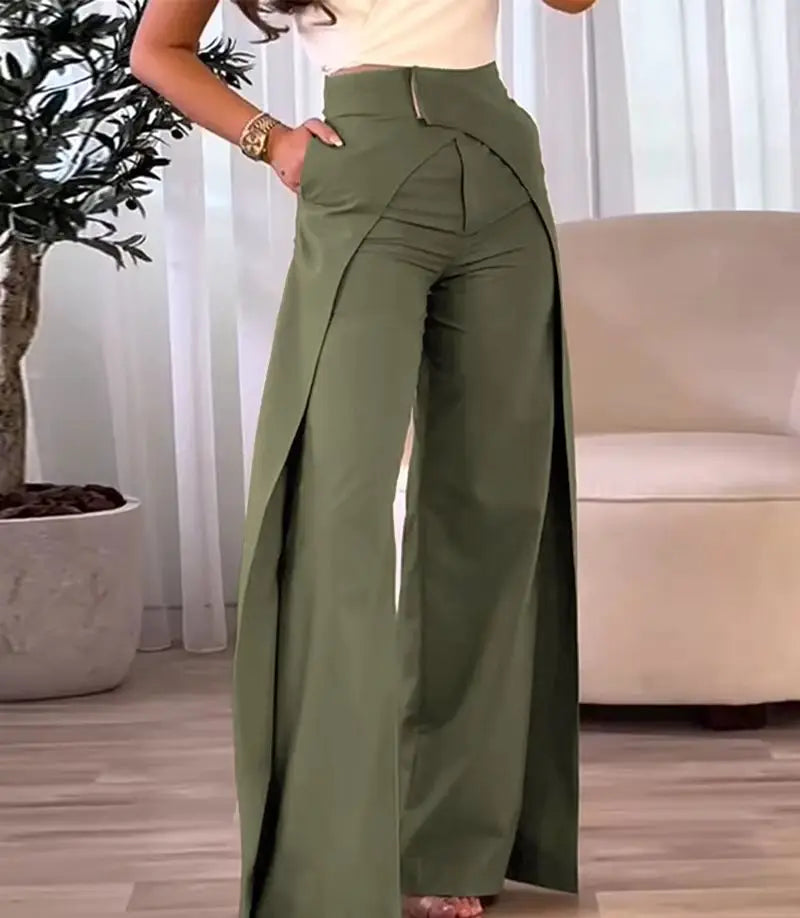 Wijde broek met hoge taille