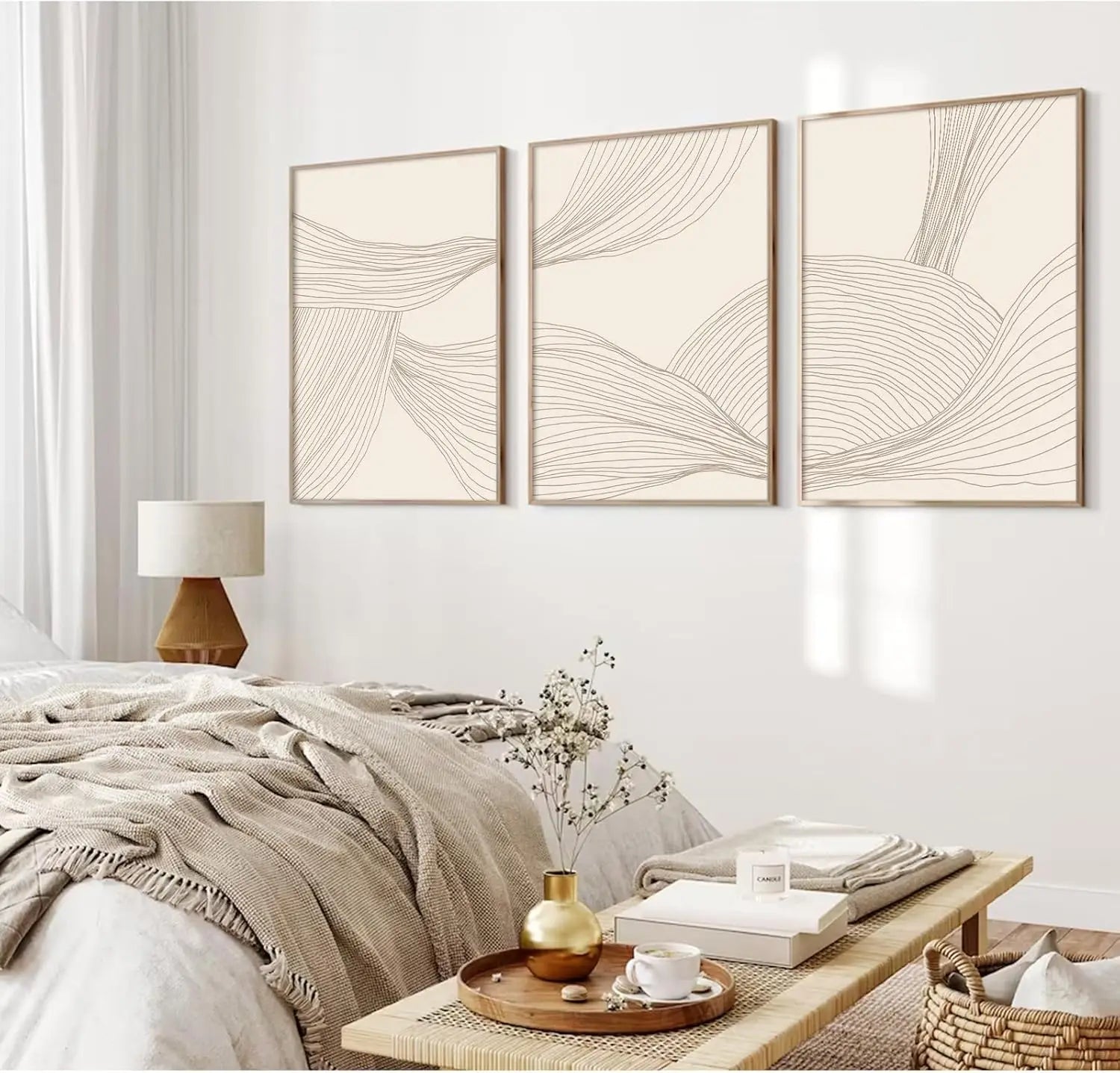 3-delige abstracte canvas wanddecoratie
