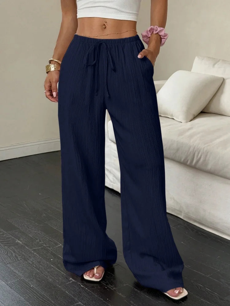 Wijde broek met ceintuur