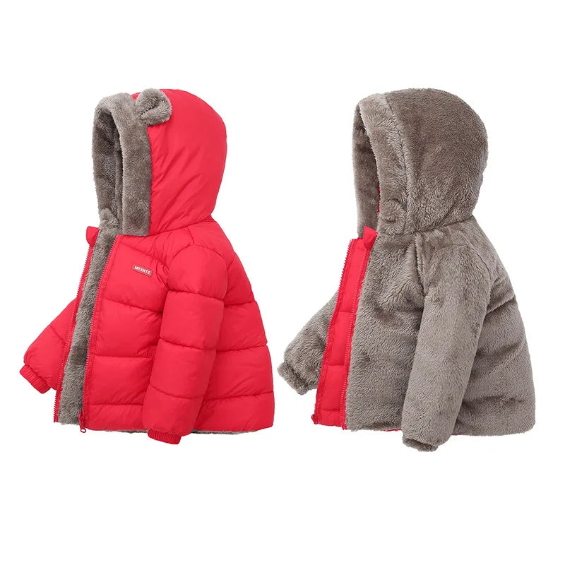 Kinderwinterjas met berenoortjes - afbeelding 5