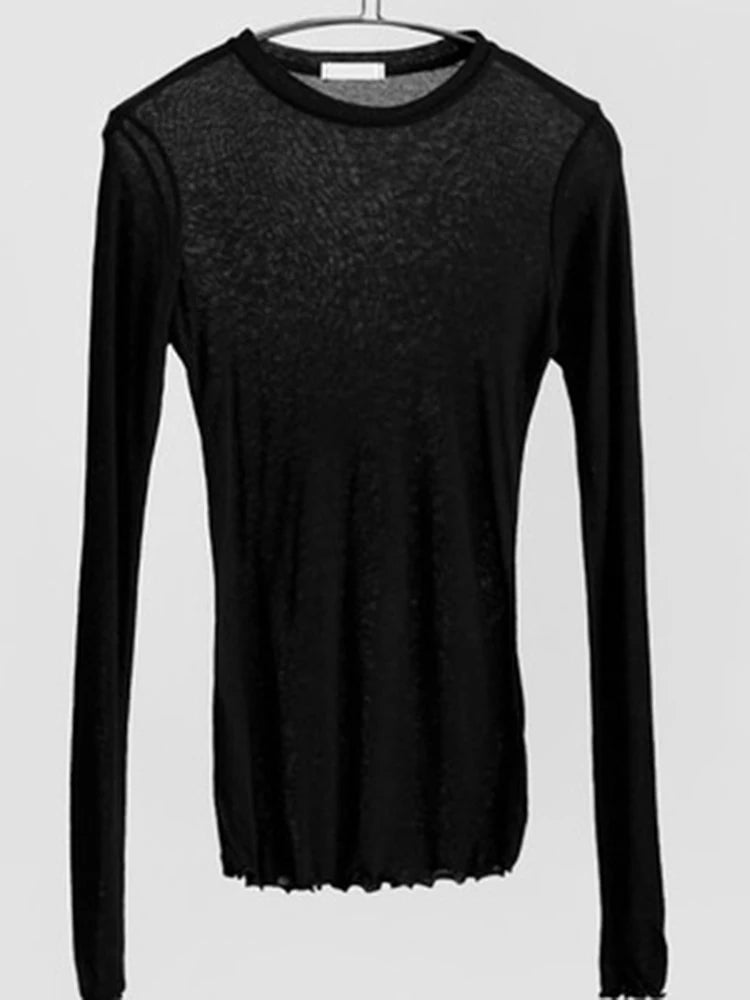 Dunne transparante longsleeve - afbeelding 7