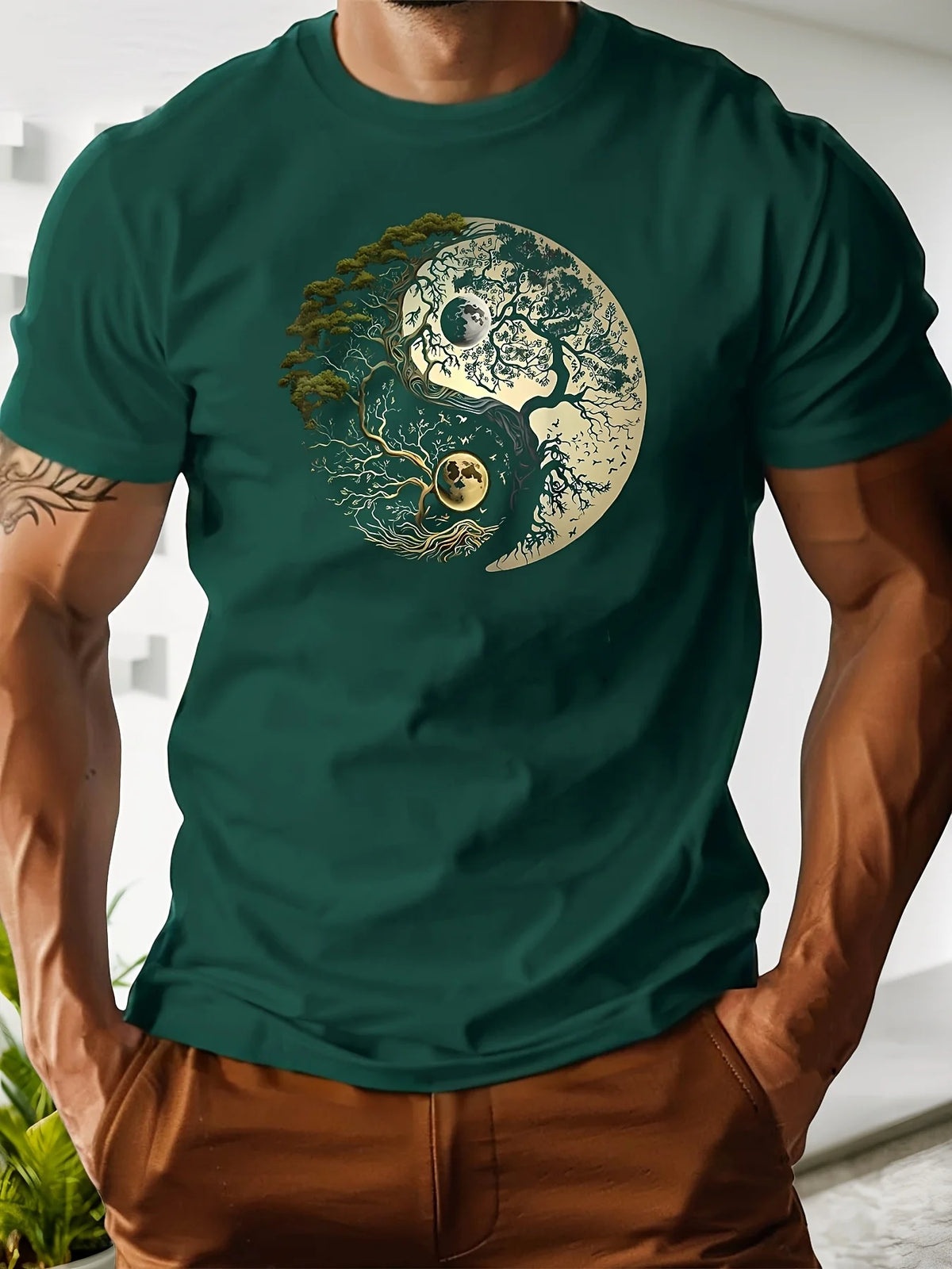 T-shirt met yin-yangprint - afbeelding 6
