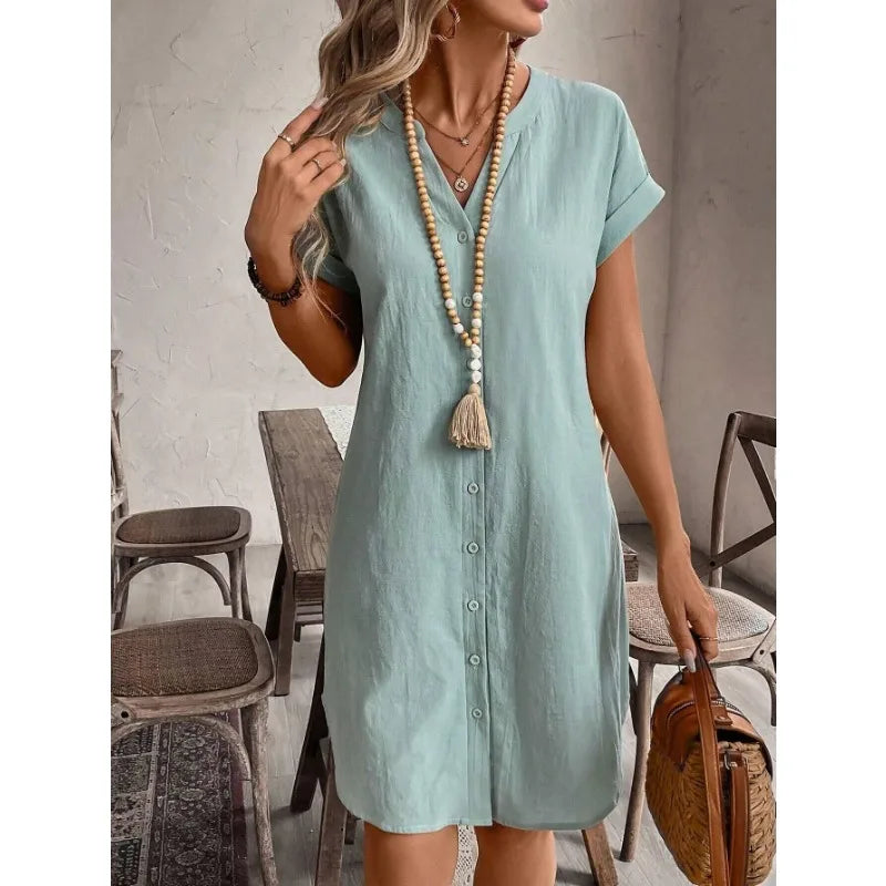 Zomerjurk met V-hals