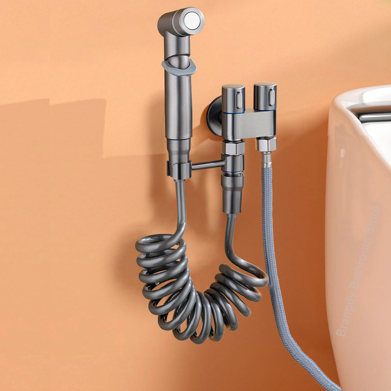 Hygiënische bidet handdouche met dubbele aansluiting