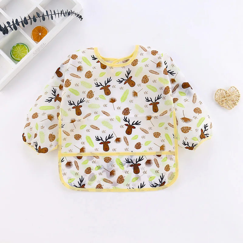 Waterdichte baby slabbetjes met lange mouwen