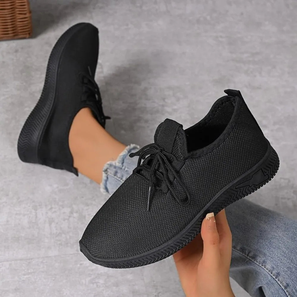 Ademende zwarte damessneakers - afbeelding 7