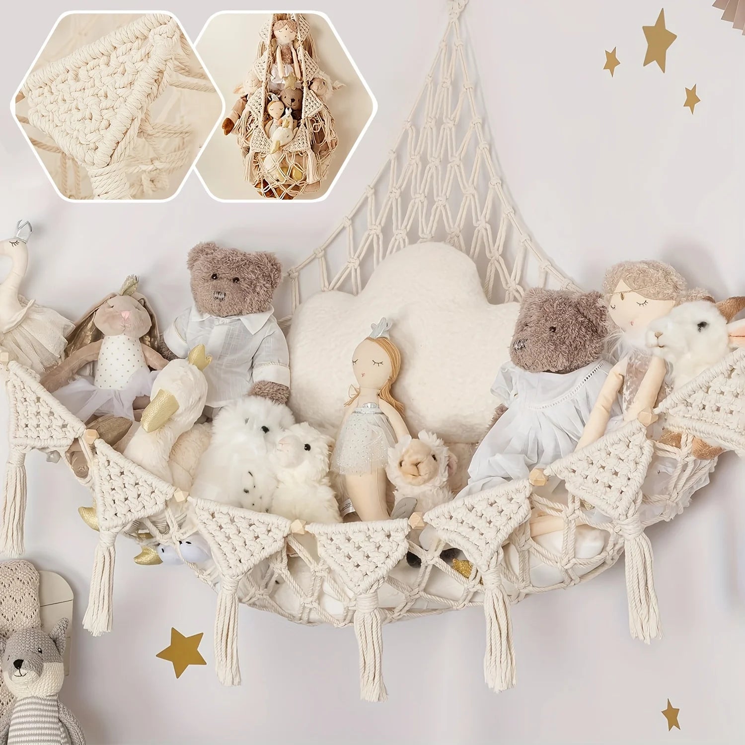 Grote opberg hangmat voor knuffels