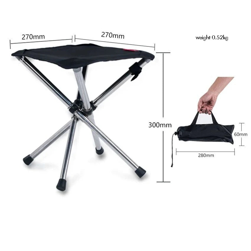 Compacte en lichtgewicht campingkruk