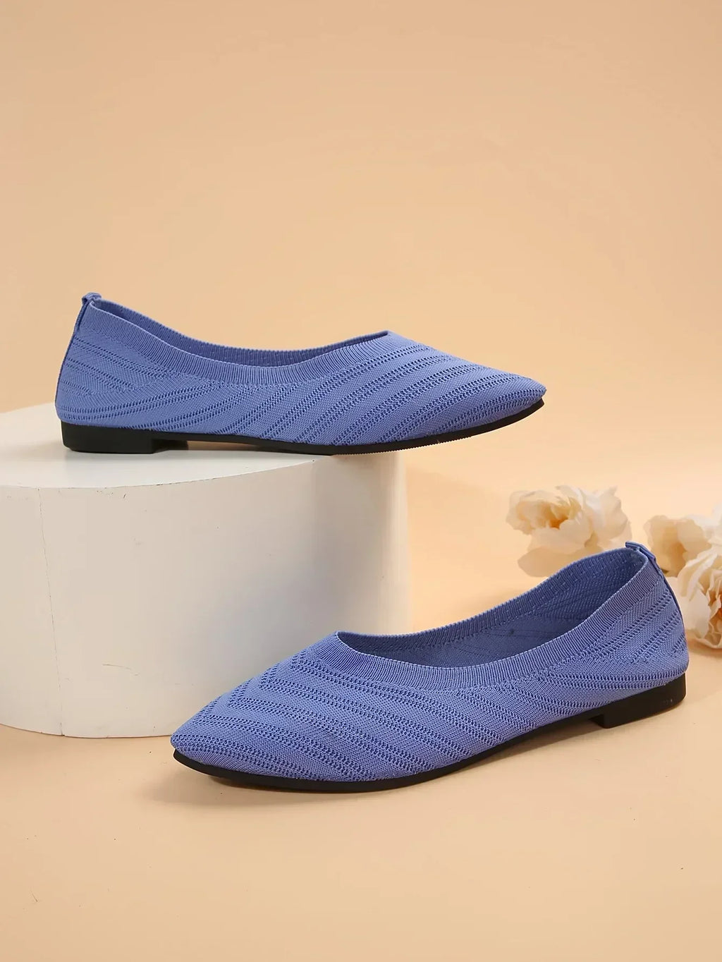 Gebreide spitse ballerina's - afbeelding 37