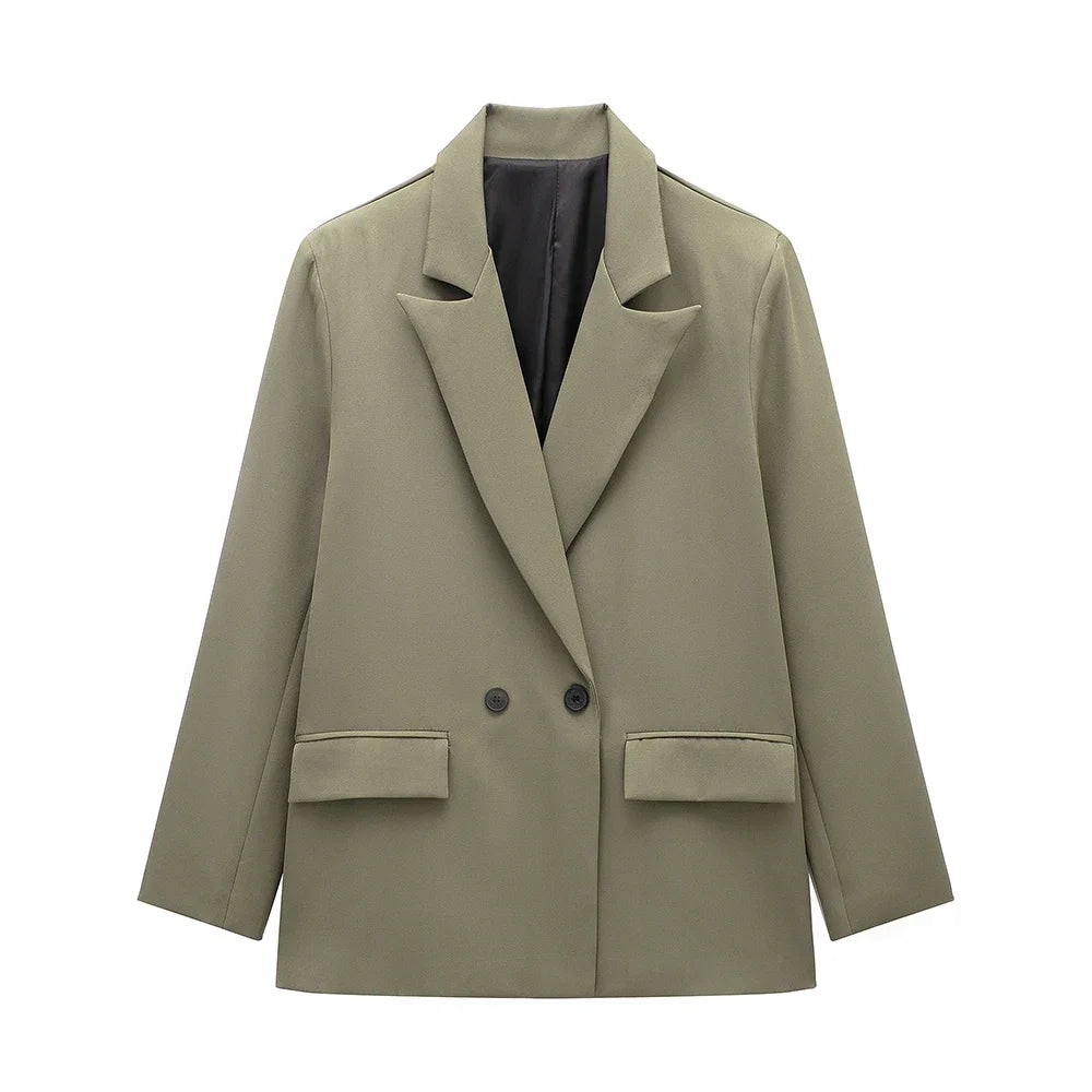 Oversized blazer met dubbele knopenrij - afbeelding 11