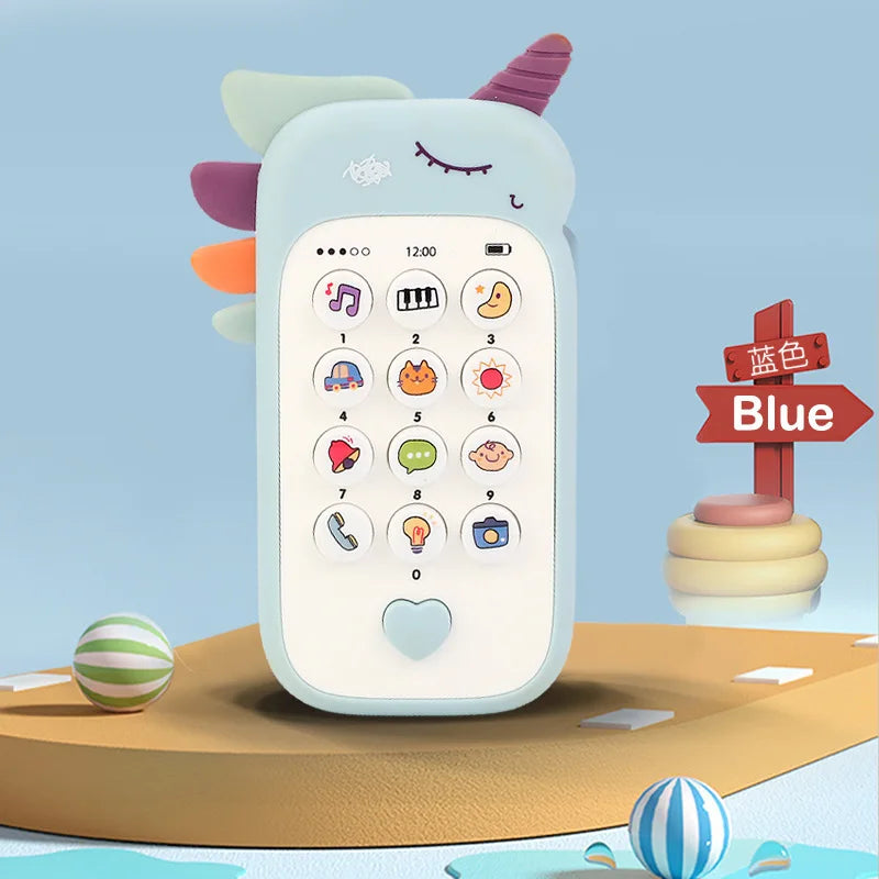 Speelgoedtelefoon met bijtring en geluid