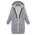 Lang hoodievest met rits