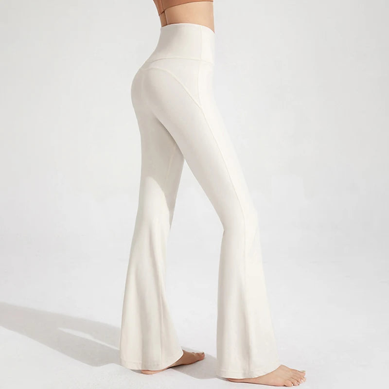 High waisted bell bottom yoga pants voor dames.