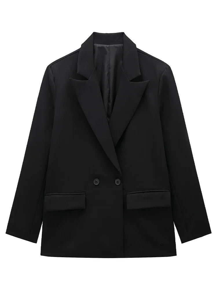 Oversized blazer met dubbele knopenrij - afbeelding 7