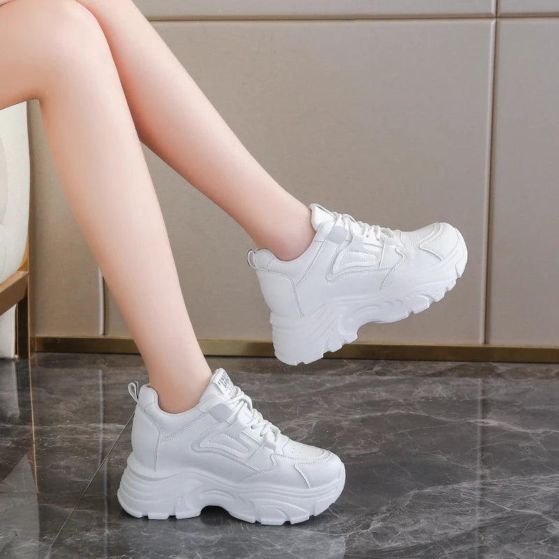 Witte plateausneakers - afbeelding 12