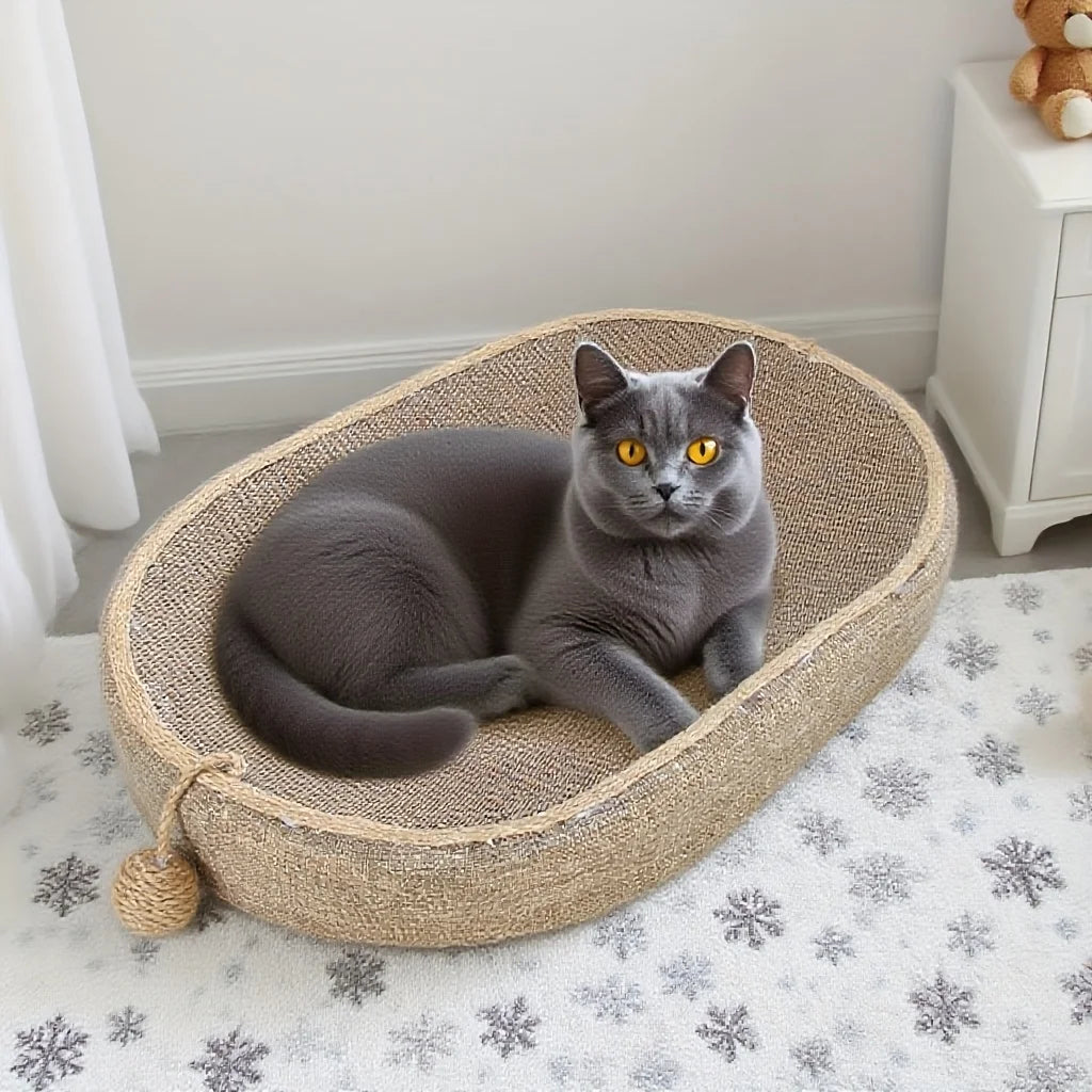Duurzame kattenkrabpaal met speelbal
