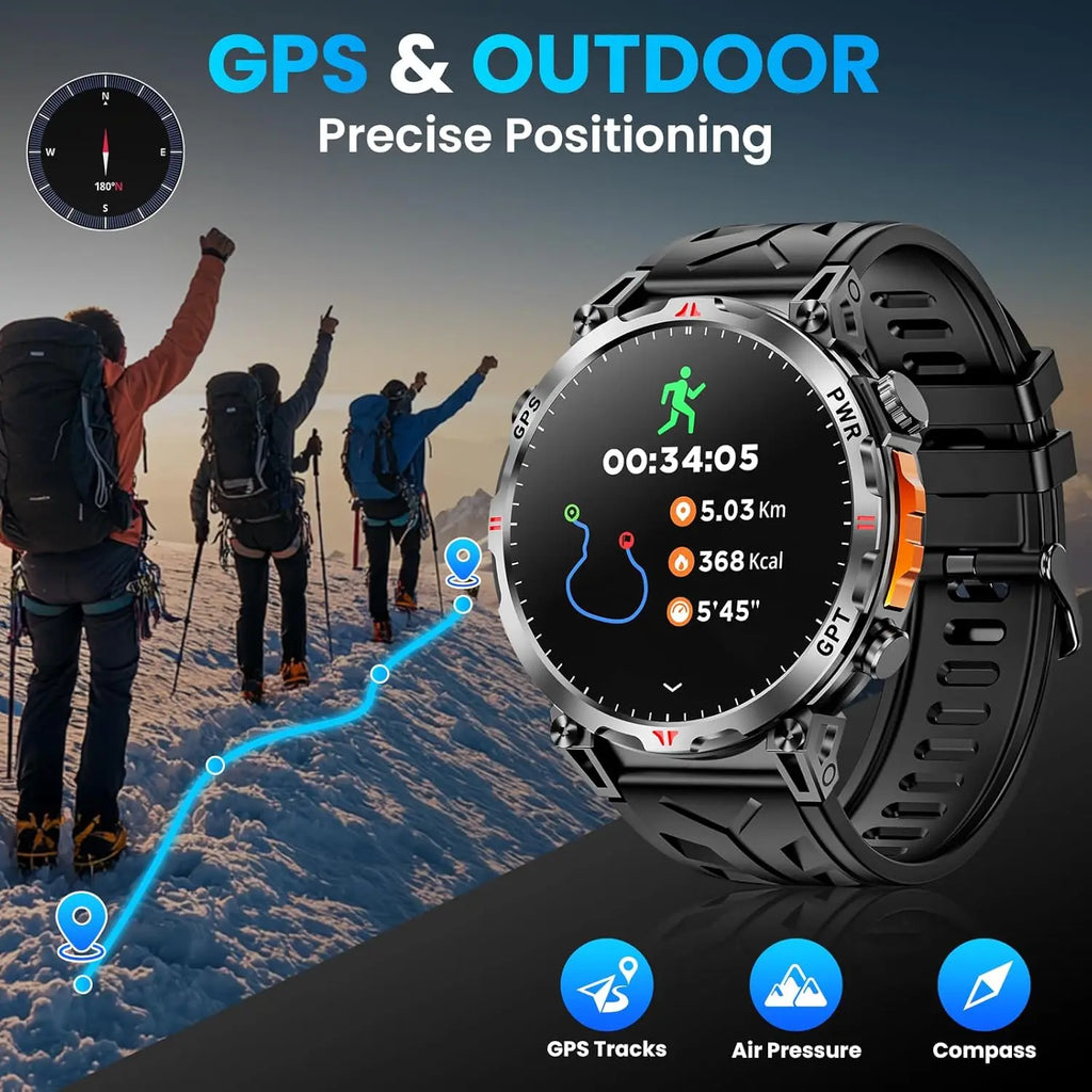 Outdoor GPS Sports Smartwatch voor heren