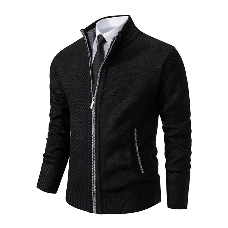 Gebreid herenvest met fleece - afbeelding 9