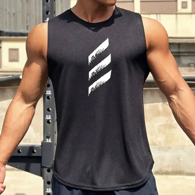 Heren gestreepte sportvest