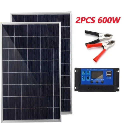 300W zonnepaneel kit, compleet met kabels