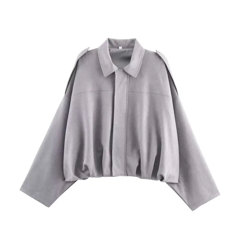 Suède-look jack met vleermuismouwen - afbeelding 22