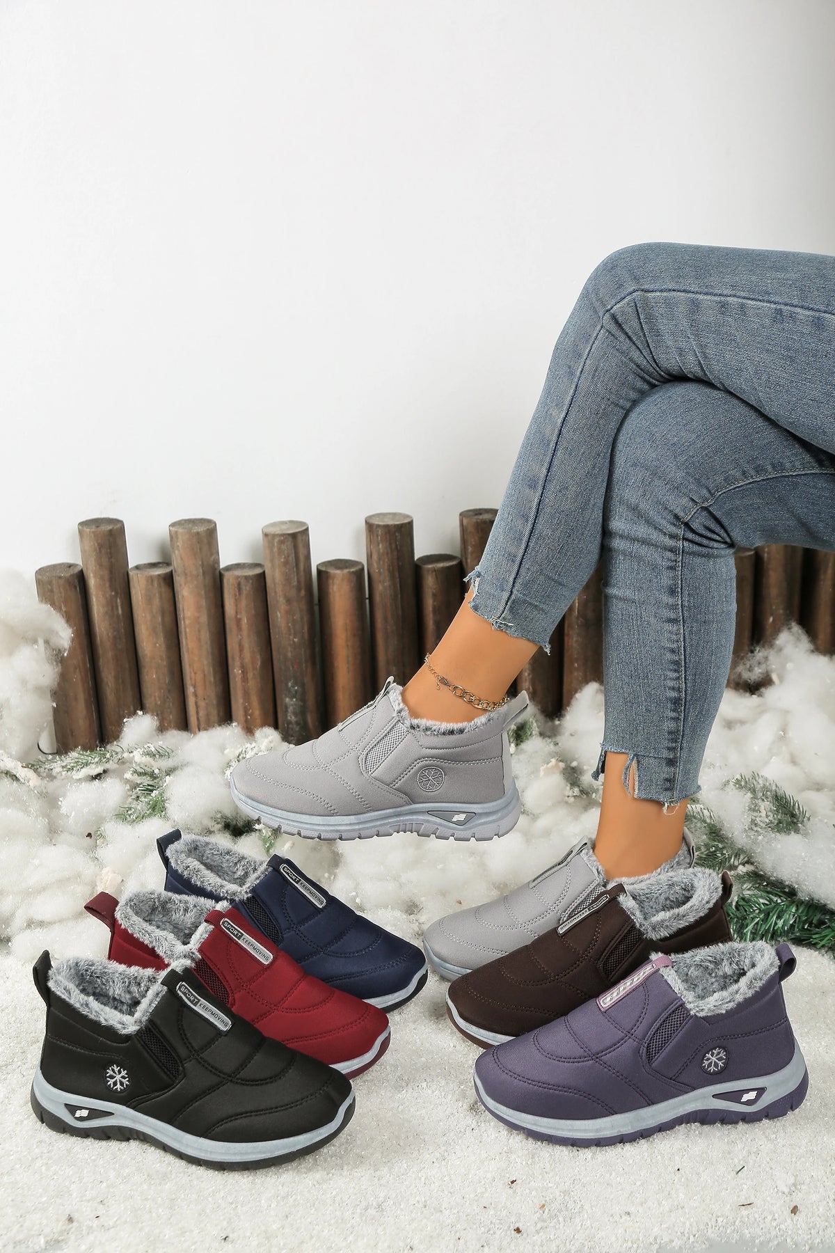 Gevoerde instapboots met fleece - afbeelding 7