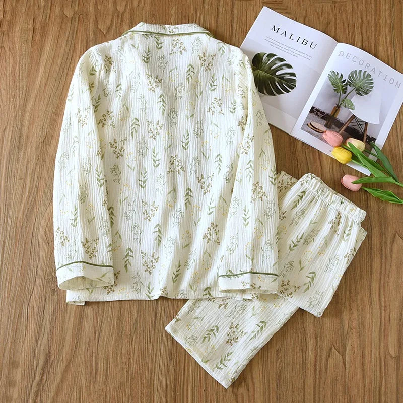 Katoenen pyjama met bloemenprint - afbeelding 10