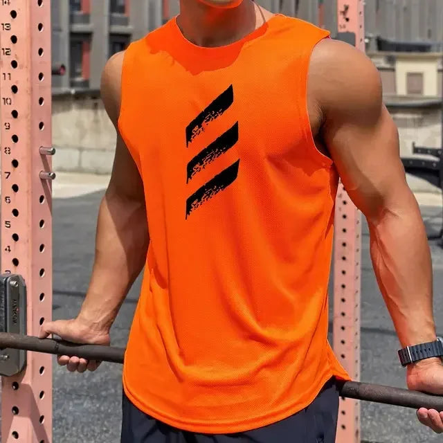 Heren gestreepte sportvest
