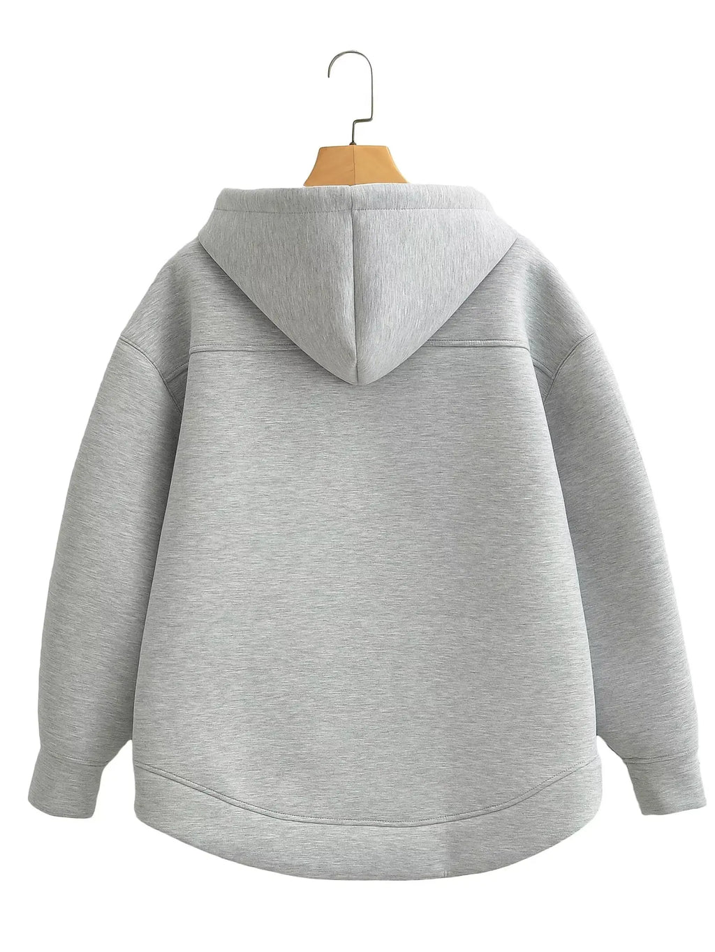 Oversized hoodiejas met rits - afbeelding 8