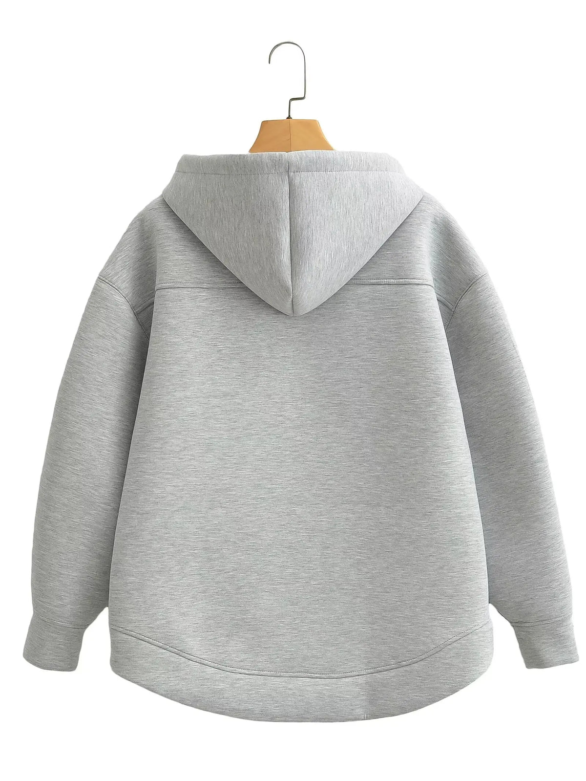 Oversized hoodiejas met rits - afbeelding 8
