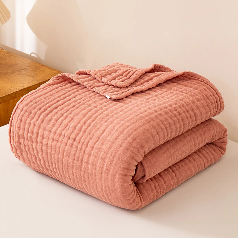 4-laags katoenen plaid, ademend