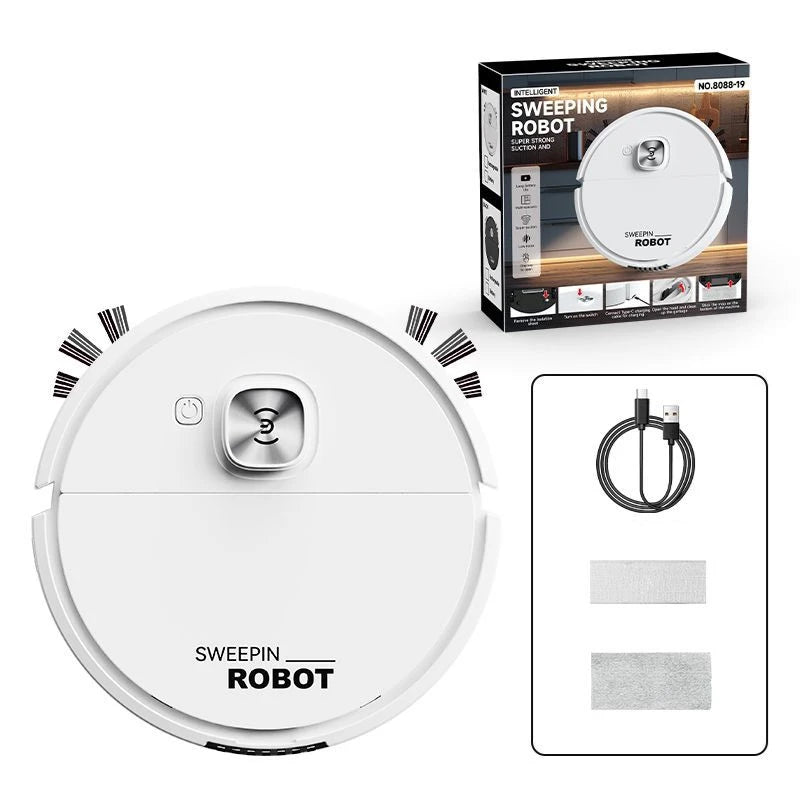 Mini robotstofzuiger, 3-in-1 (zuigen, vegen, dweilen)