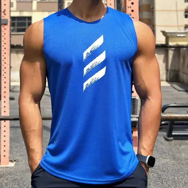 Heren gestreepte sportvest