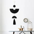Boho houten wanddecoratie met macramé details