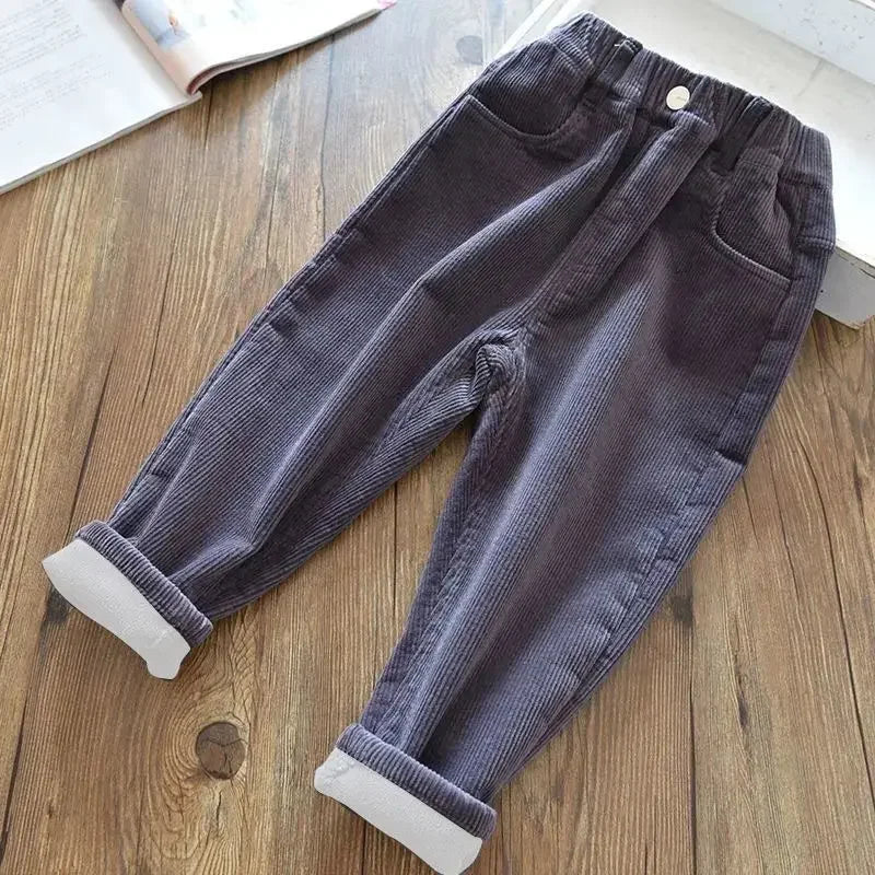 Gevoerde corduroy kinderbroek - afbeelding 5
