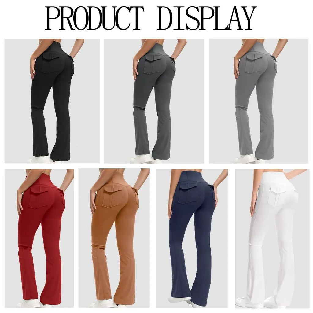 High waisted flared yoga pants voor dames