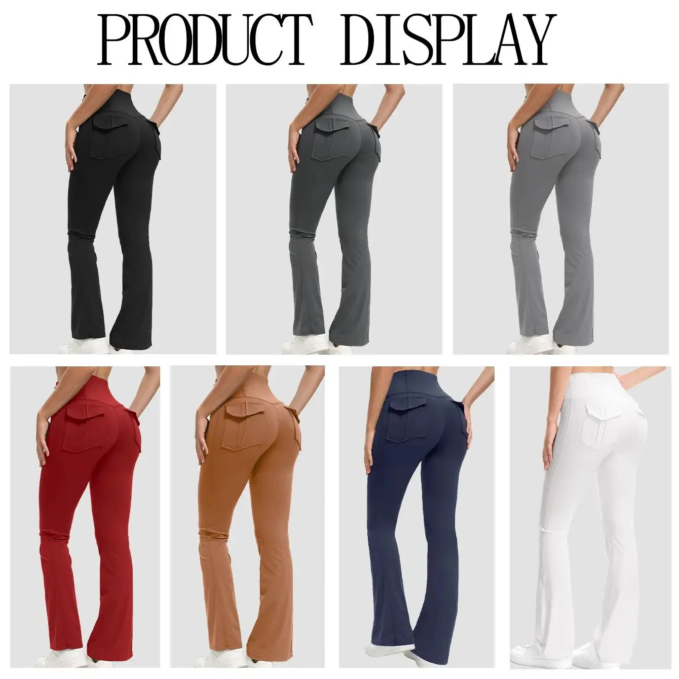 High waisted flared yoga pants voor dames