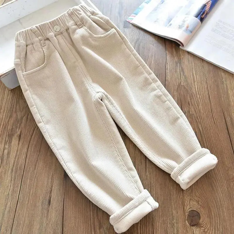 Gevoerde corduroy kinderbroek - afbeelding 7