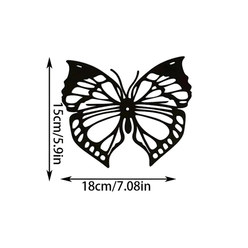 3-delige metalen wanddecoratieset met vlinders, libellen en kolibries