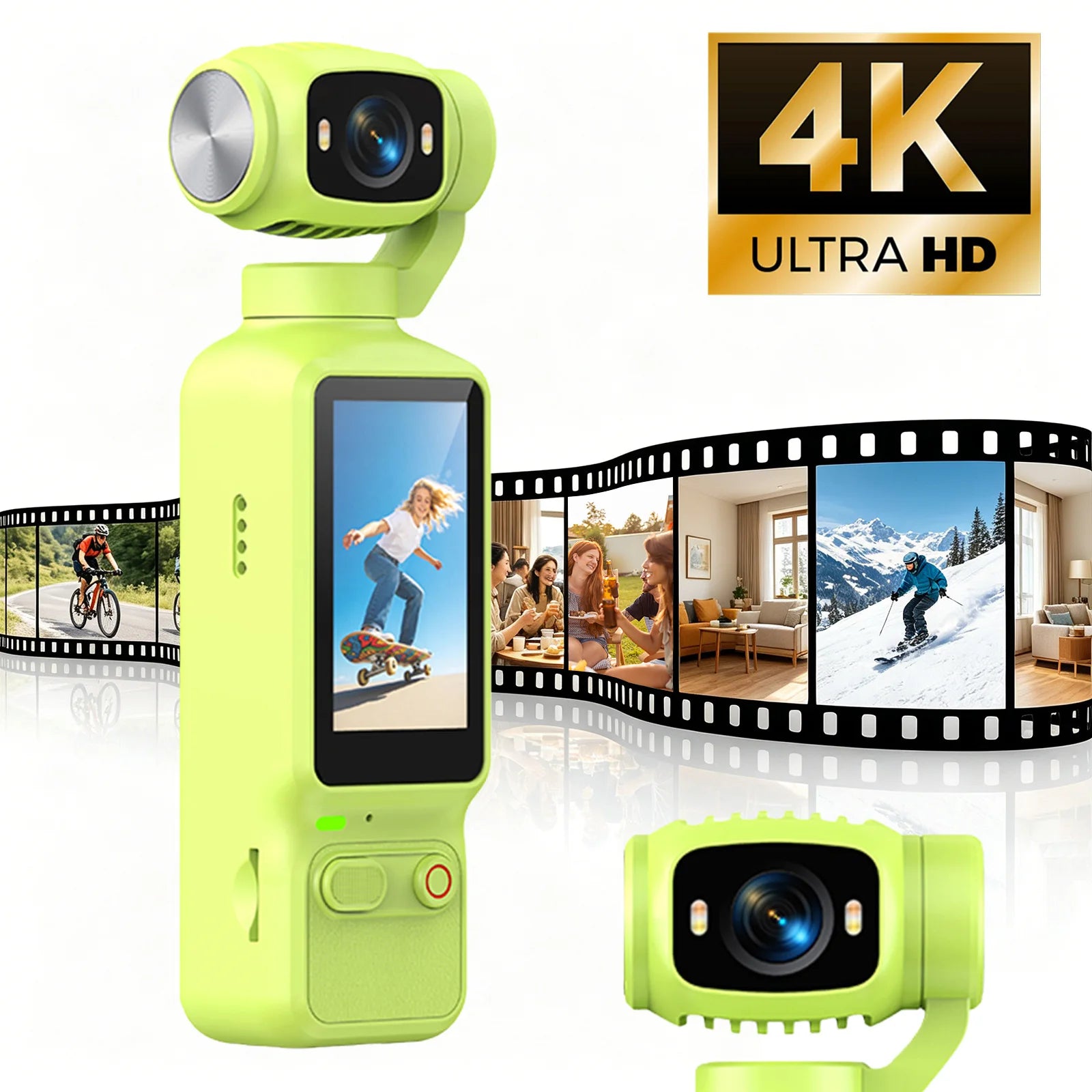 4K Handheld Actioncamera met Scherm