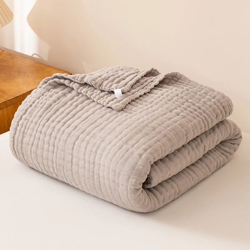 4-laags katoenen plaid, ademend