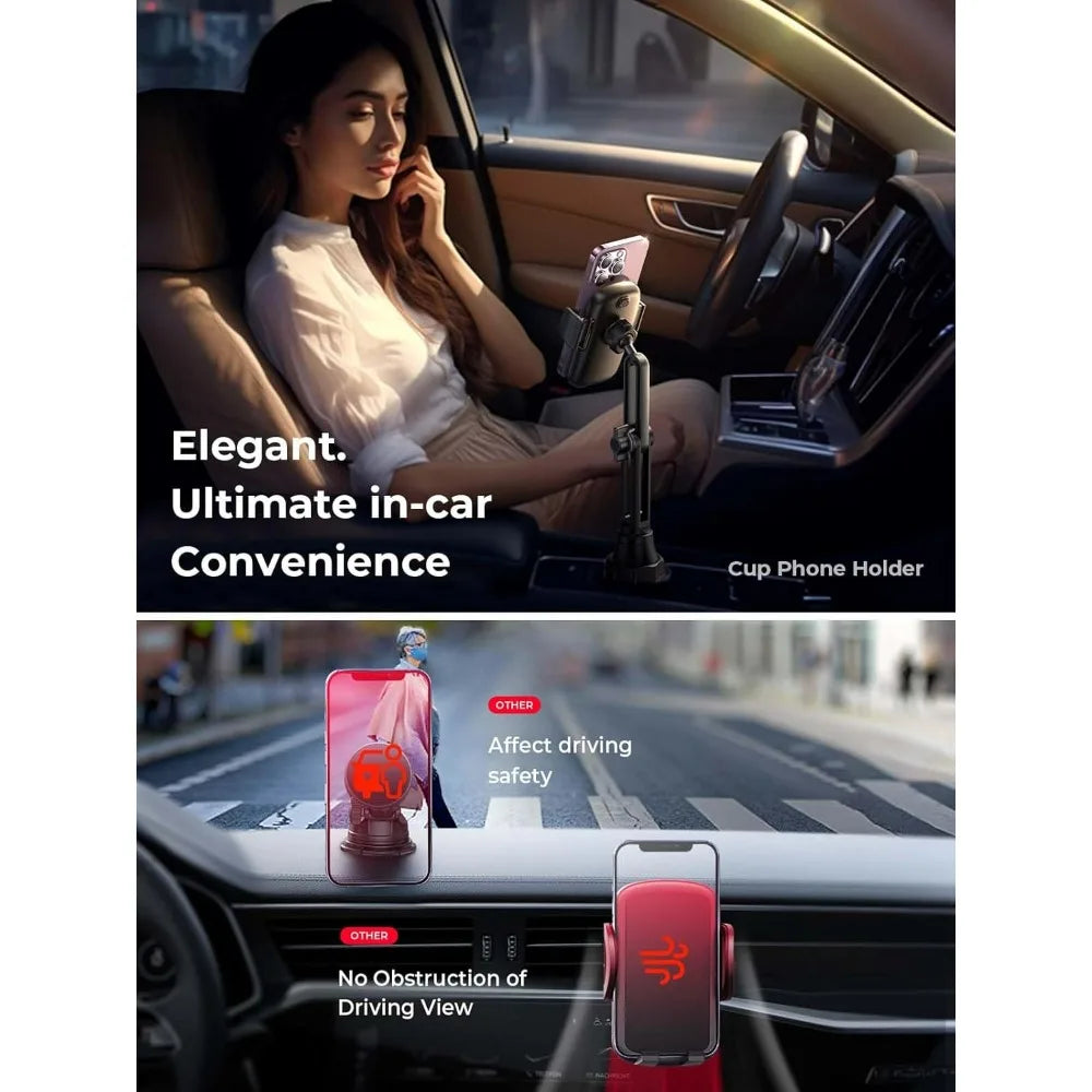 Telefoonhouder voor bekerhouder in de auto