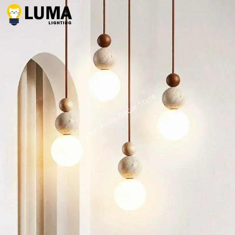 Luma Cream Style travertine hanglamp