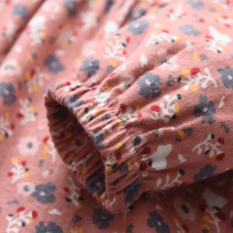 Gebloemde meisjesjurk met strik - afbeelding 6