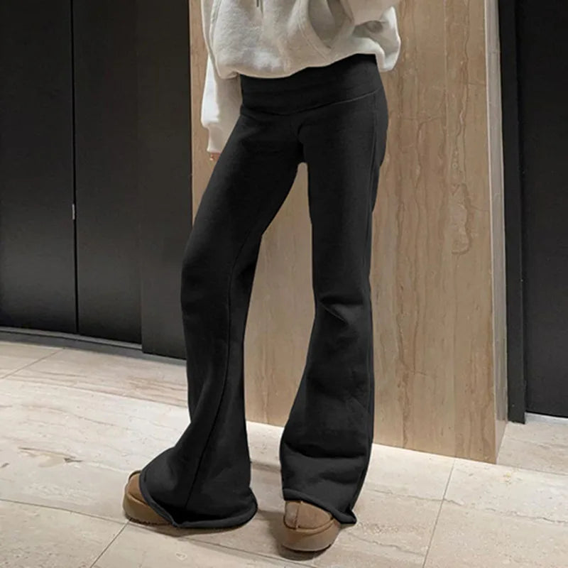 Slim low waist flared sweatpants voor dames