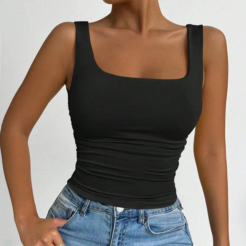Dames square neck tanktop