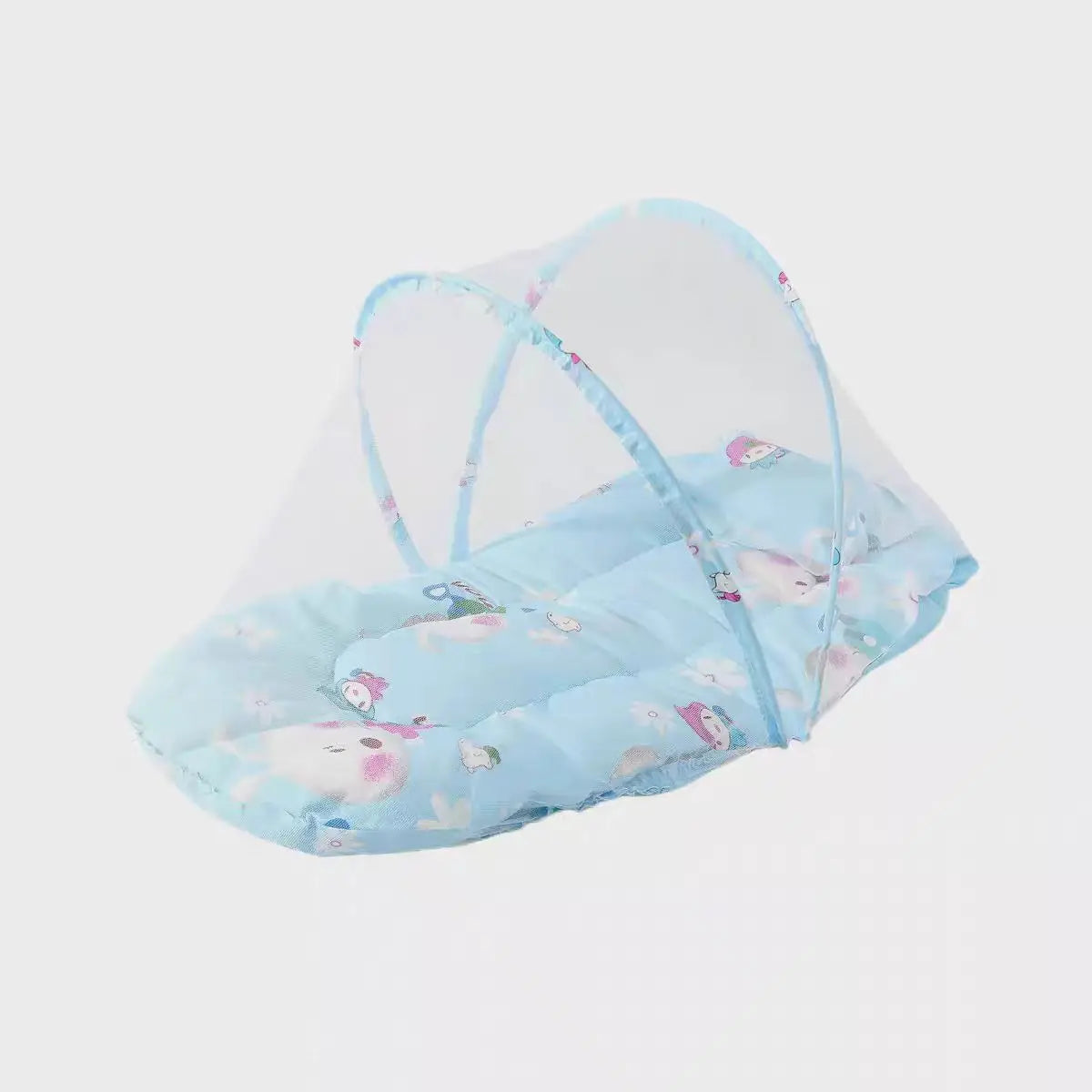 Opvouwbare babybedje met muskietennet, matras en kussen
